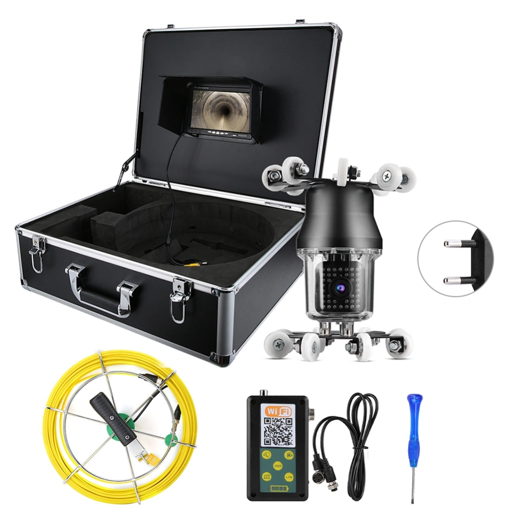 7in 98.4ft 360 Degree Rotating Wifi Camera IP68 Pipe Inspection 38LED Endoscope 100-240V(EU)