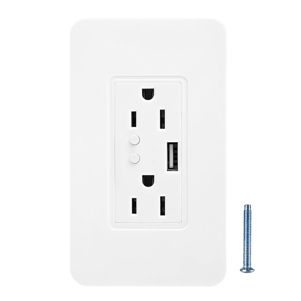 Wifi USB Power Wall Outlet Intelligent Socket Voice Control for Google Home Alexa US 90-125V