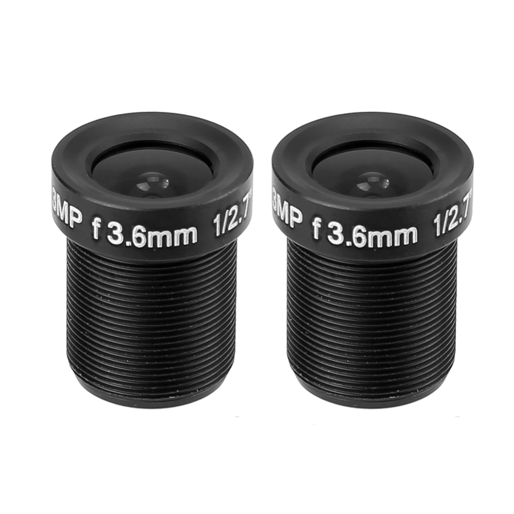 2pcs Security Lens Wide Angle CCTV 3.6mm 3MP HD Pixel Accessory for Camera