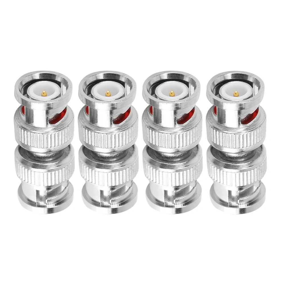4pcs BNC Male to Male Coax Coupler Video Connector Adapter RF Convertor