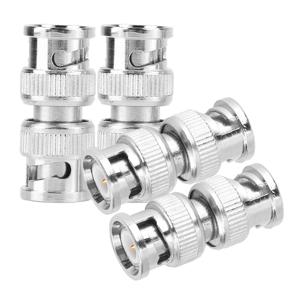 4pcs BNC Male to Male Coax Coupler Video Connector Adapter RF Convertor
