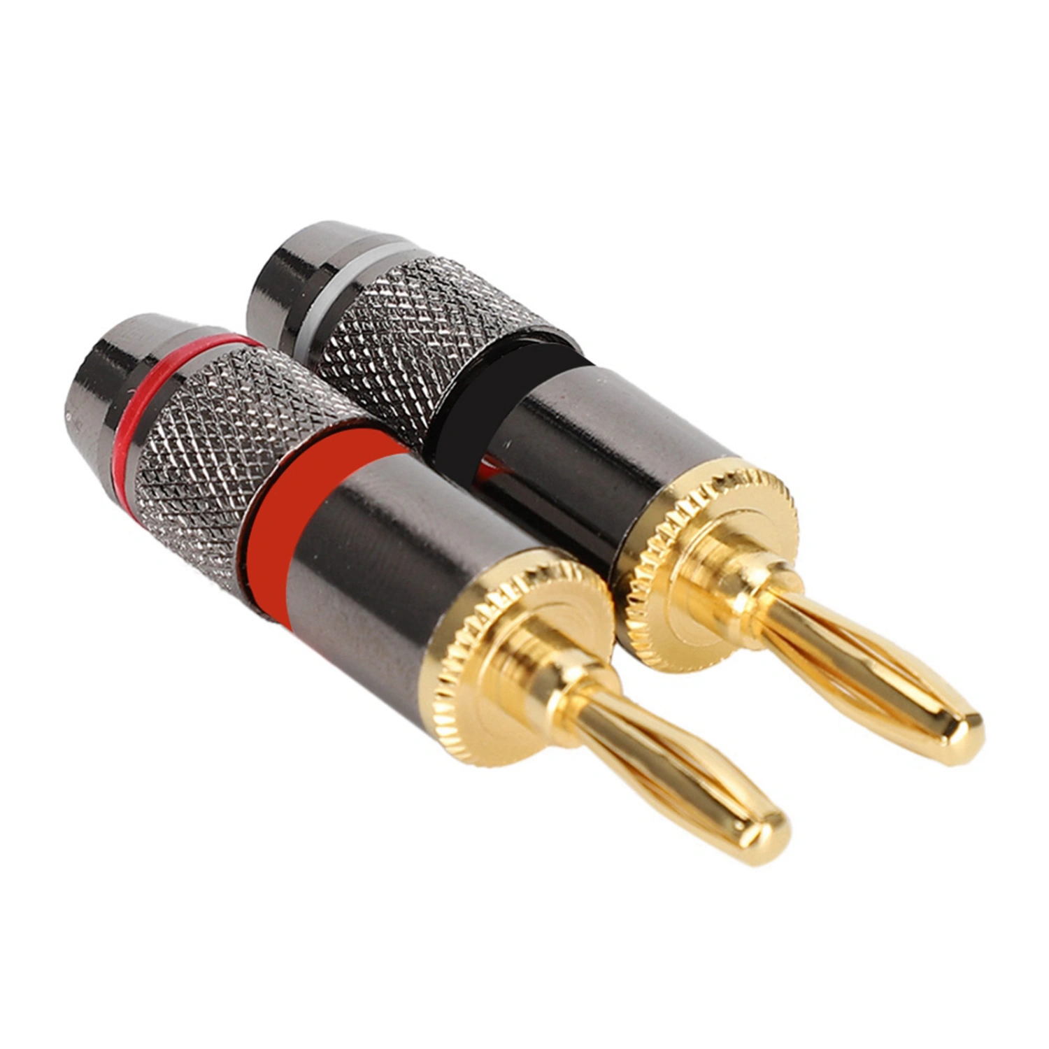 24K Gold-plated Pure Copper Banana Head Plug Audio Speaker Cable Connector