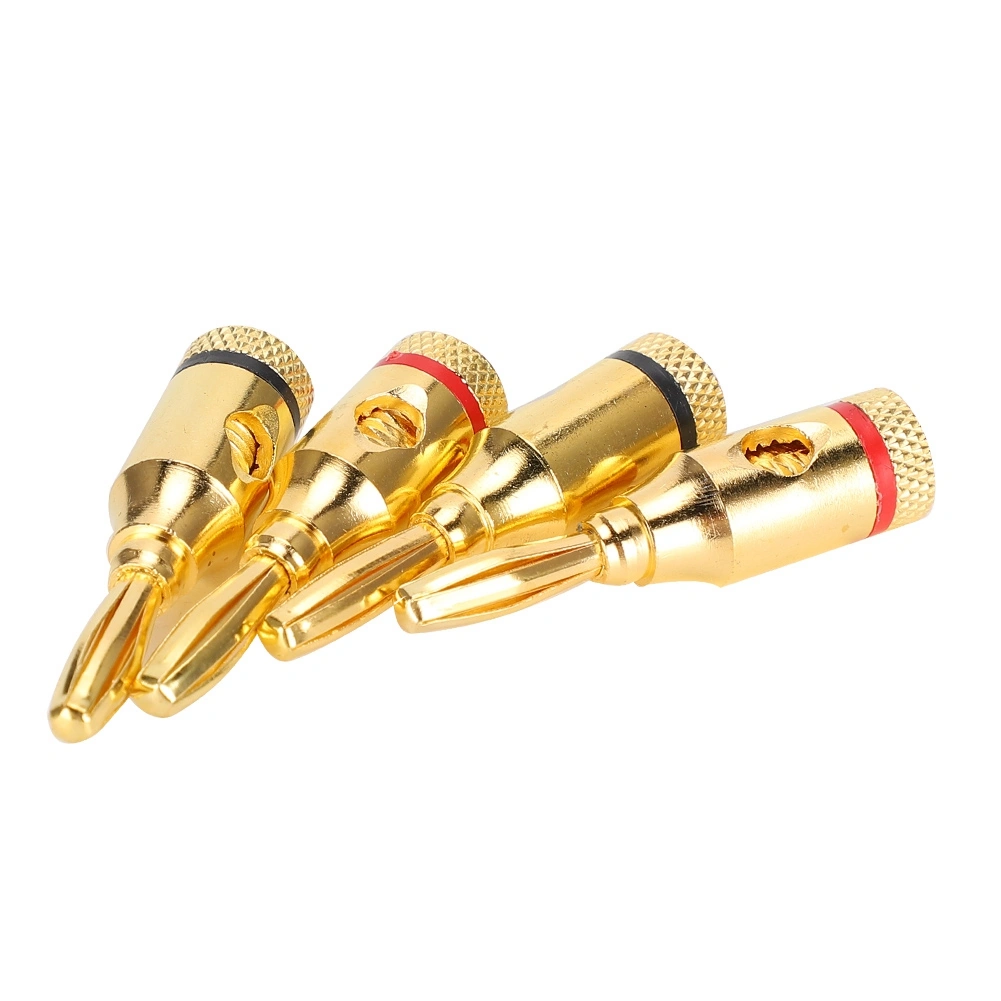 Gold plated Pure Copper Audio Speaker Cable Connector Banana Head Plug