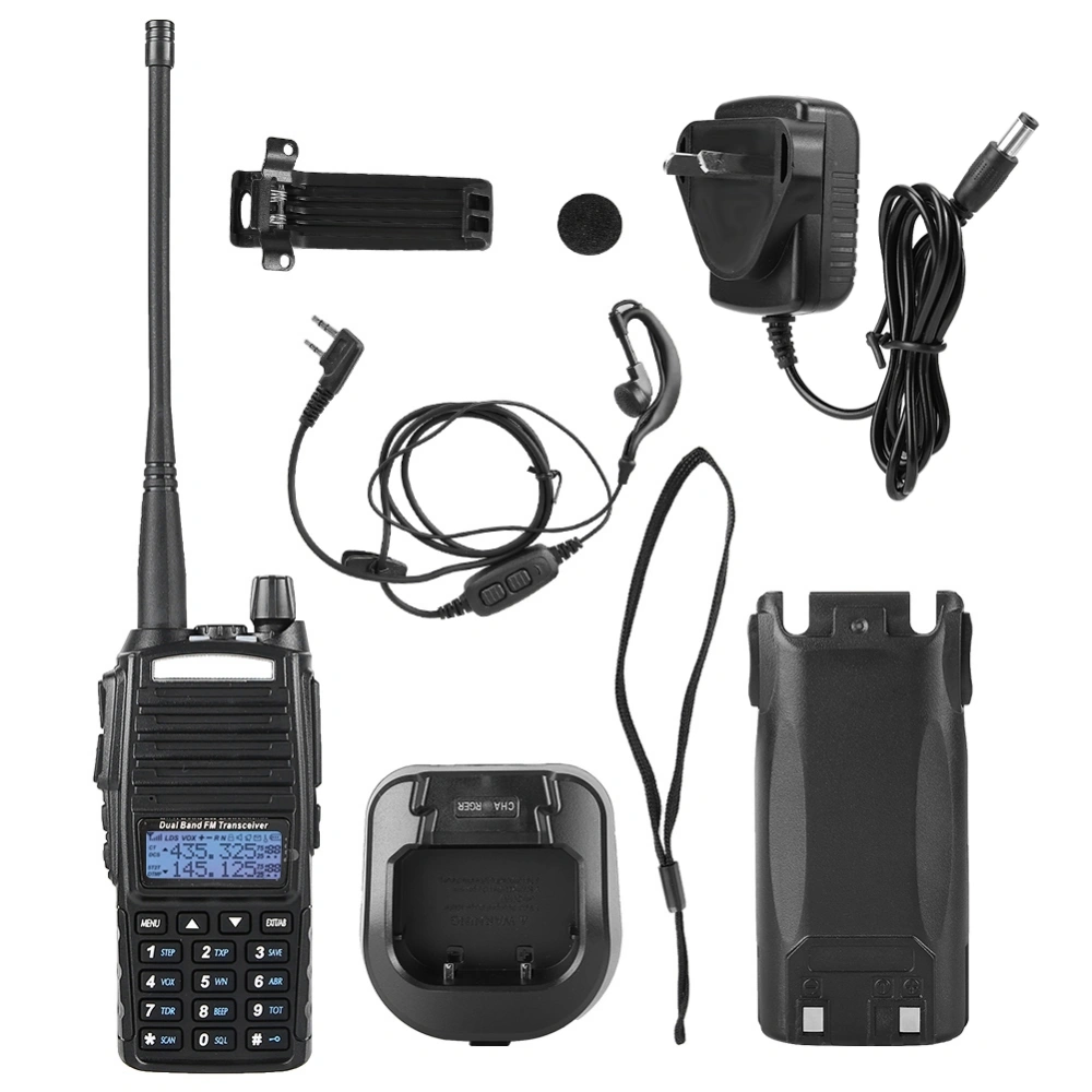 Portable Handheld Walkie Talkie Two way Radio with Back Clip 100-240V (AU Plug)