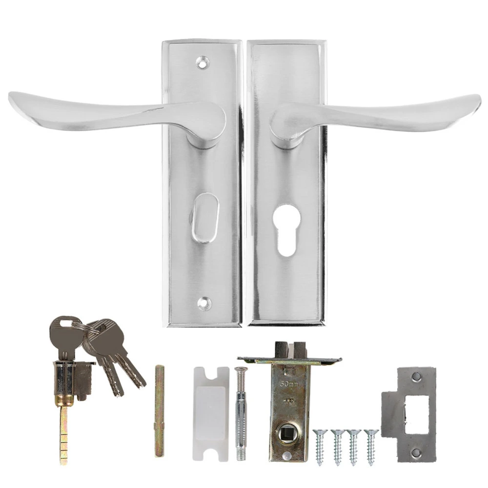 Aluminium Alloy Interior Security Door Lock Durable Bedroom Toilet Door Handle