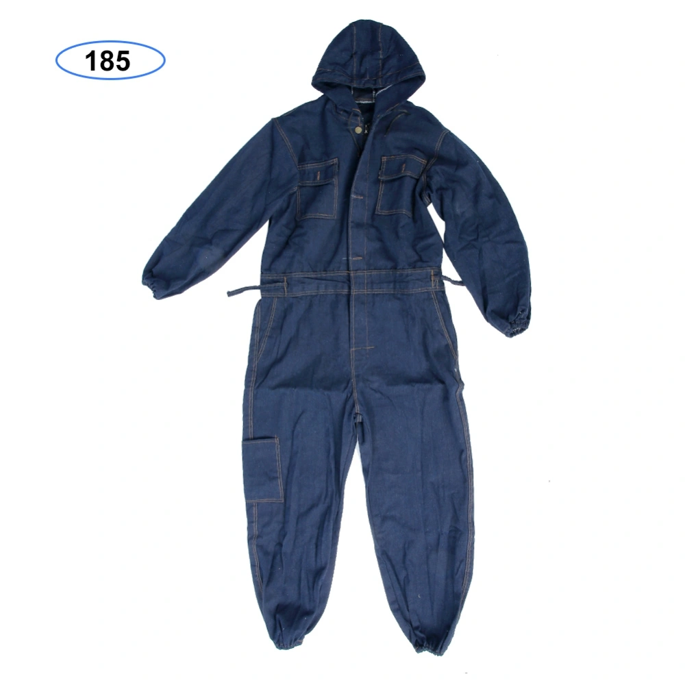 Denim Coverall Electric Welding Suit Labor Insurance Clothes Auto Repairman Workwear (185)