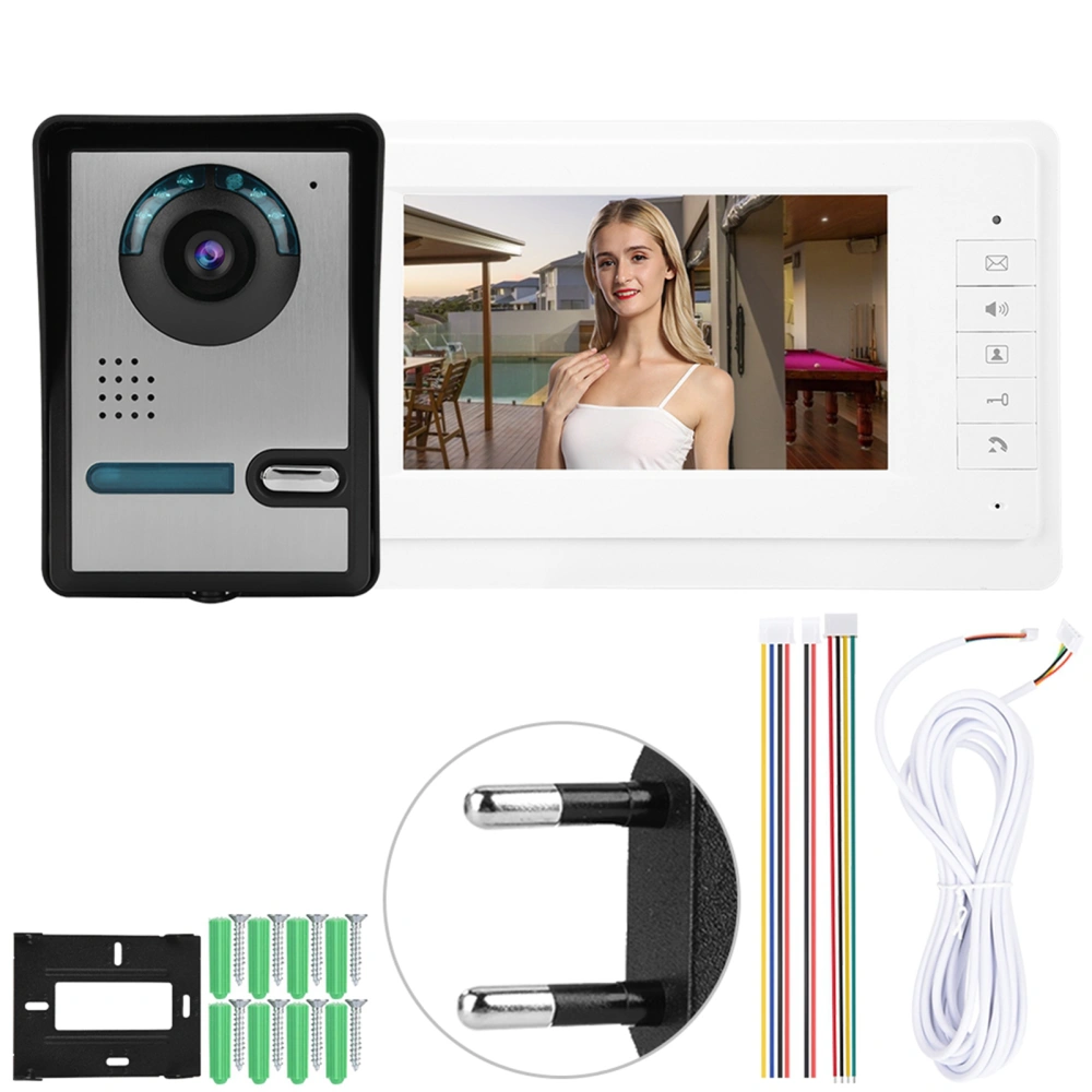 7inch LCD Video Door Phone Doorbell Intercom Camera Monitor Home Security System 110-240V (EU)