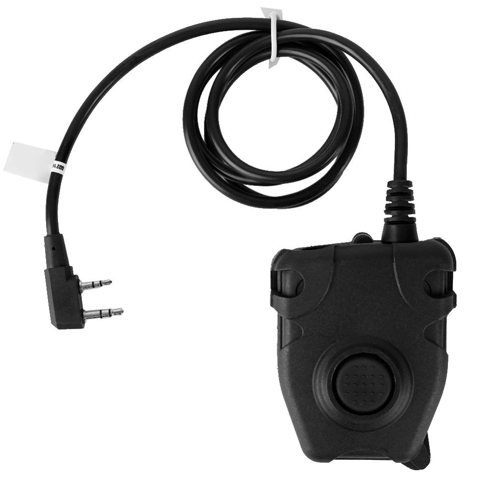 K Head Military Waterproof PTT Adapter Walkie Talkie Microphone Headset Headphone