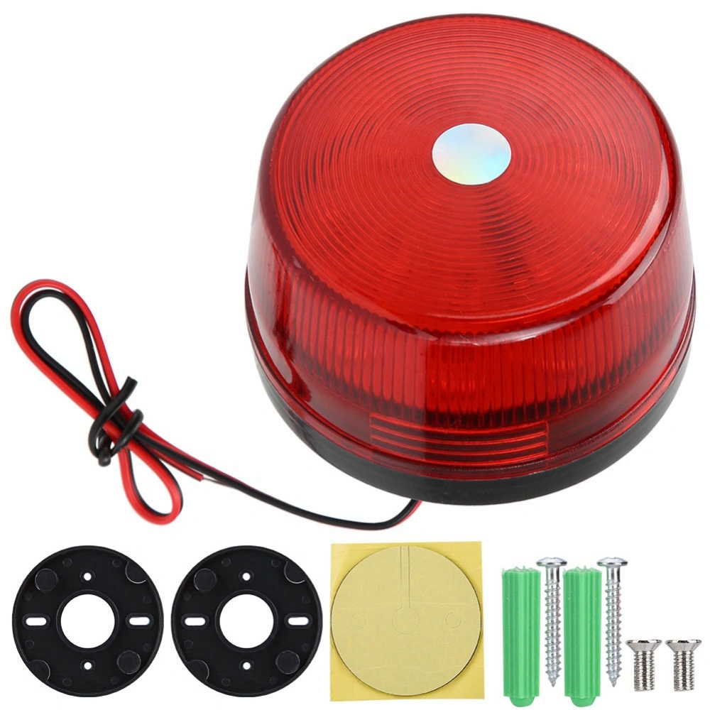 12V LED Flashing Strobe Beacon LED Warning Light Safety Emergency Lamp (Red)