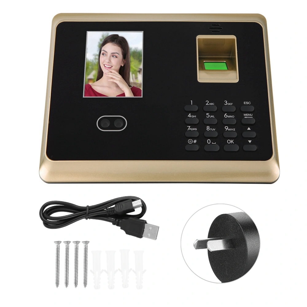 2.8in HD TFT Face Fingerprint Password Attendance Machine Access Control System(AU 100-240V)