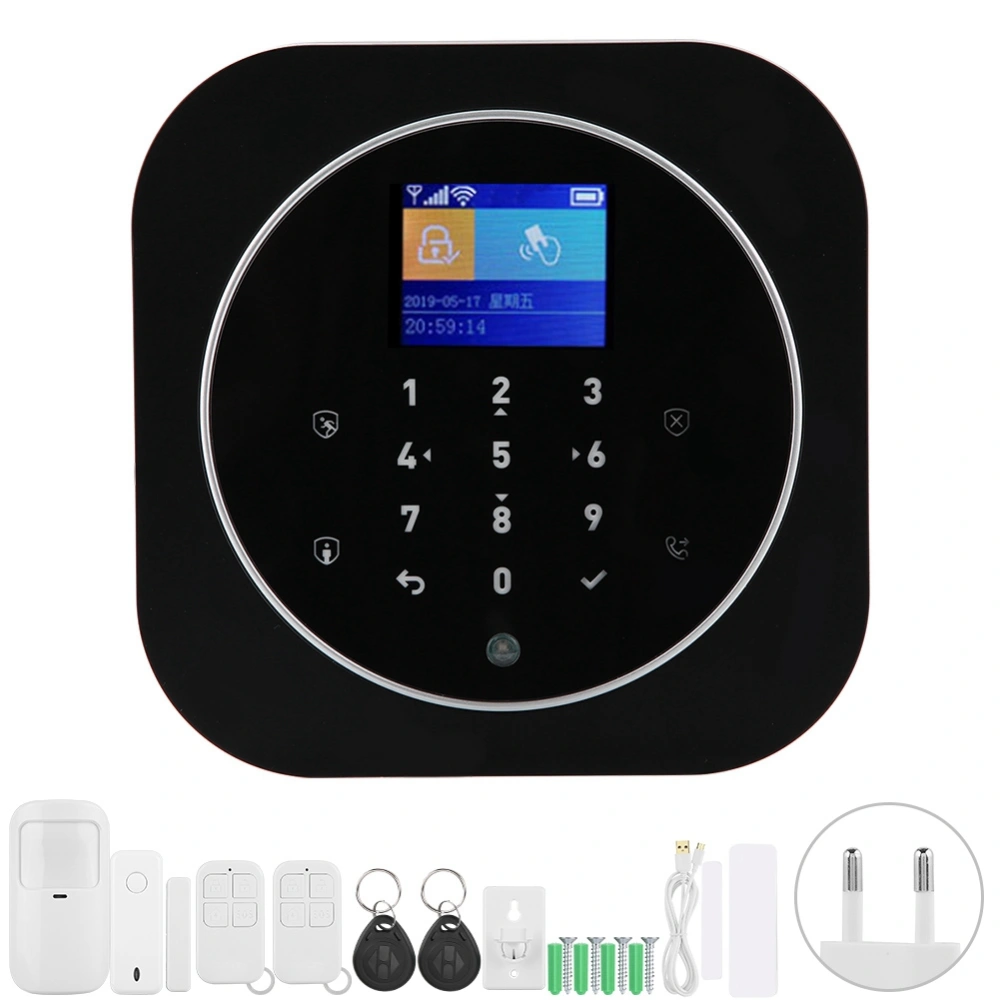 100-240V 1.8in TFT Wireless Anti theft Smart Alarm IR Sensor Detector APP Control(EU Plug)