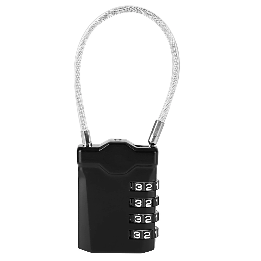 TSA Accepted Resettable 4 Digit Lock Travel Luggage Suitcase Code Padlock(Black)