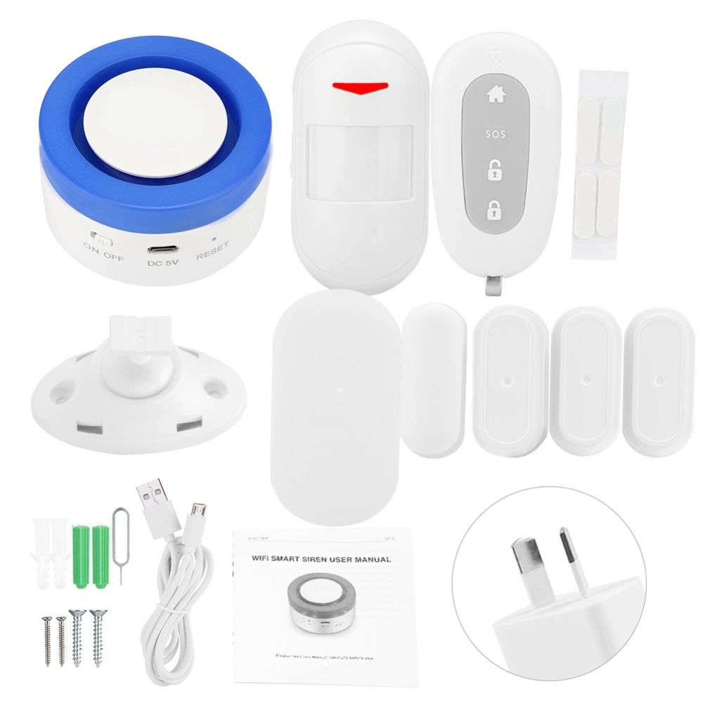 Smart Wifi Home Security Siren Anti-theft Alarm System for Google Home For Tuya(AU Plug)