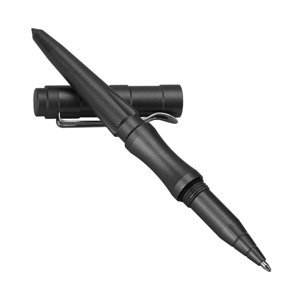 Personal Self Defense Military Pen Tungsten Steel Multifunctional Safety Survival Tool (Black)