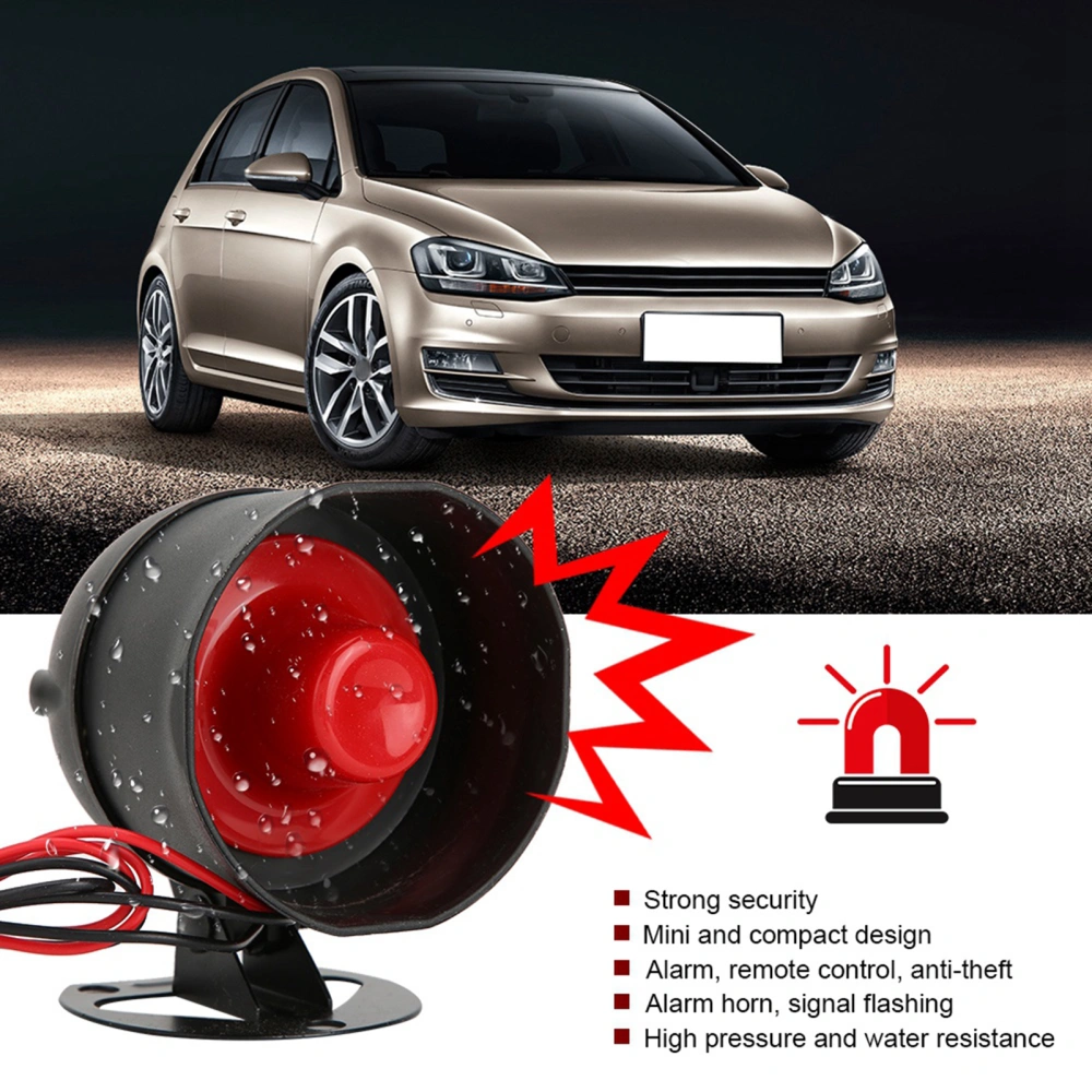 Remote Start Flameout Type Car Alarm Speaker Horn Anti theft Security System All In One