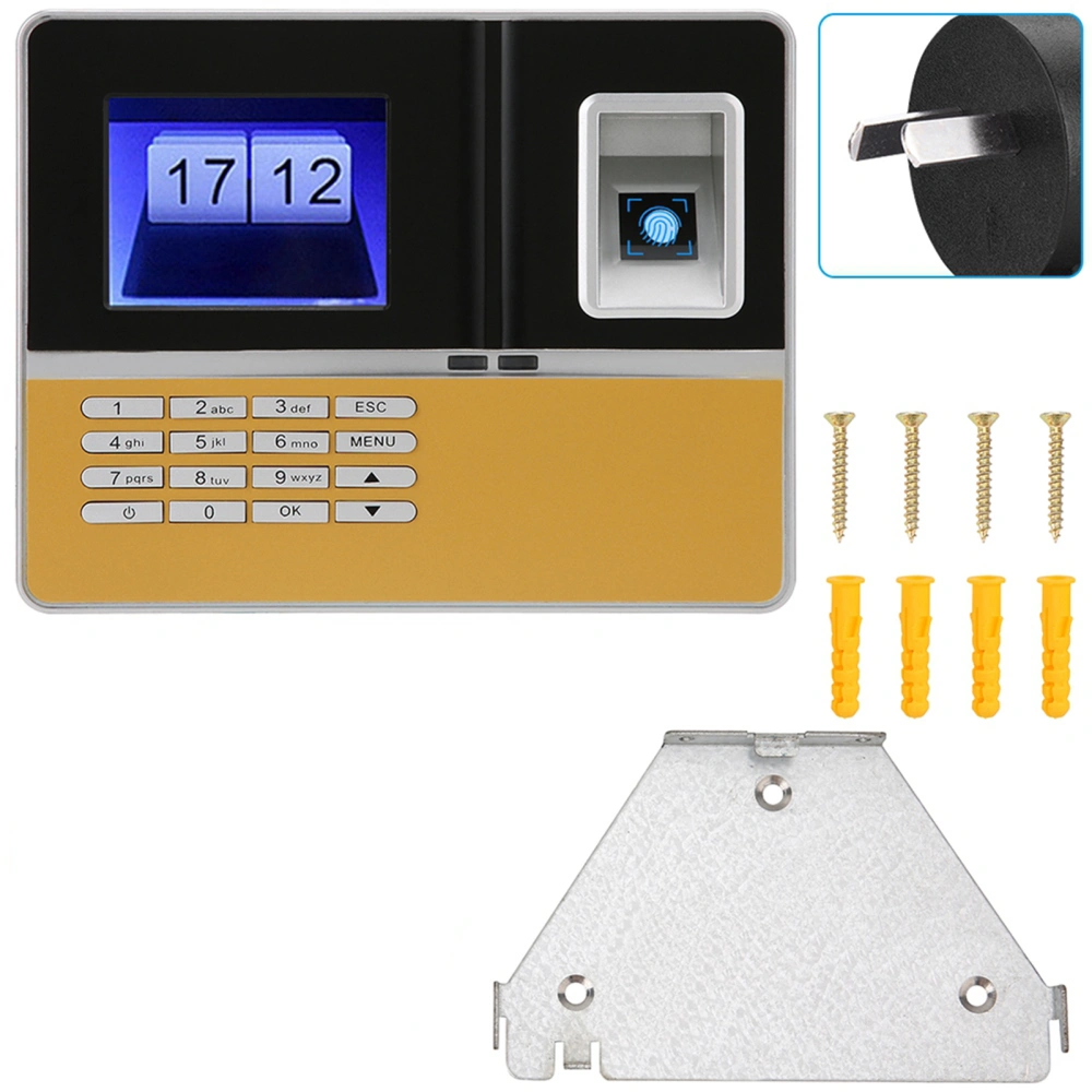 3.2inch TCP/IP Fingerprint Biometrics Time Attendance Recorder (AU Plug 100-240V)