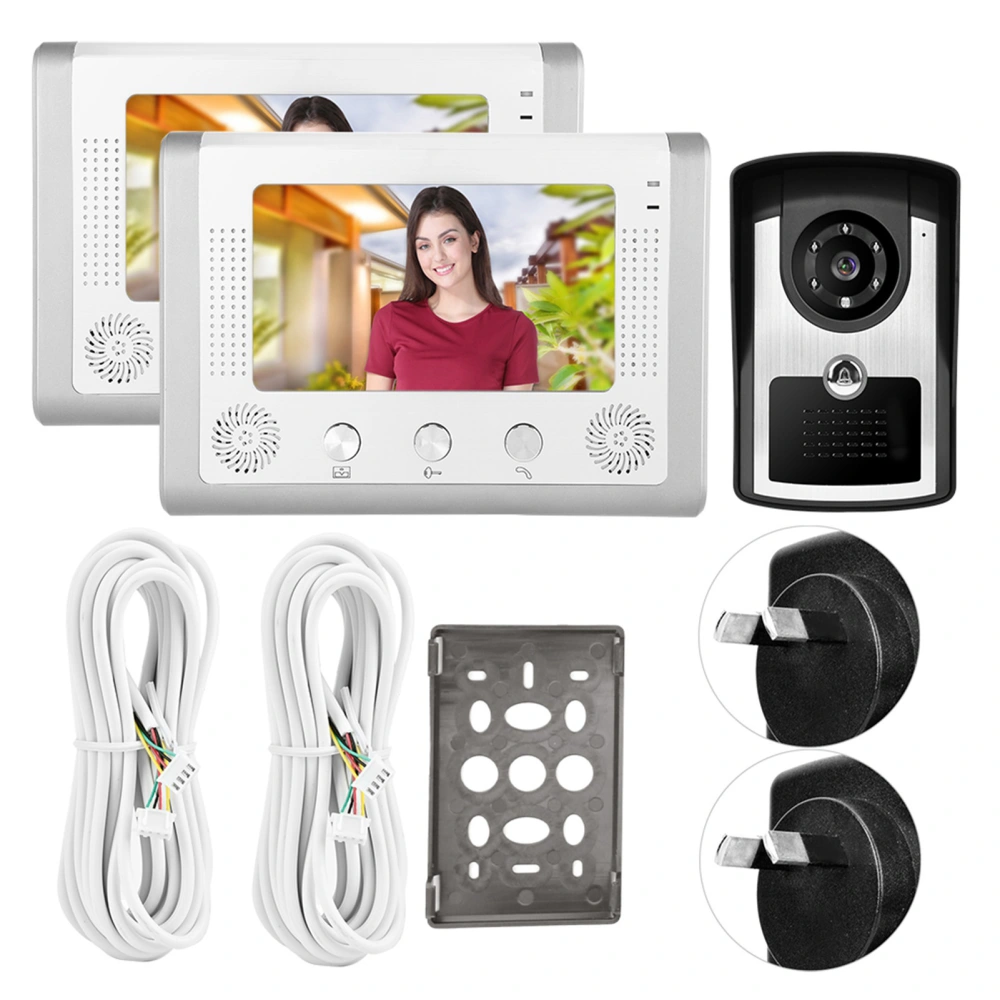 7 Inch HD Video Door Phone Doorbell Intercom Kit 801FC12(AU Plug)