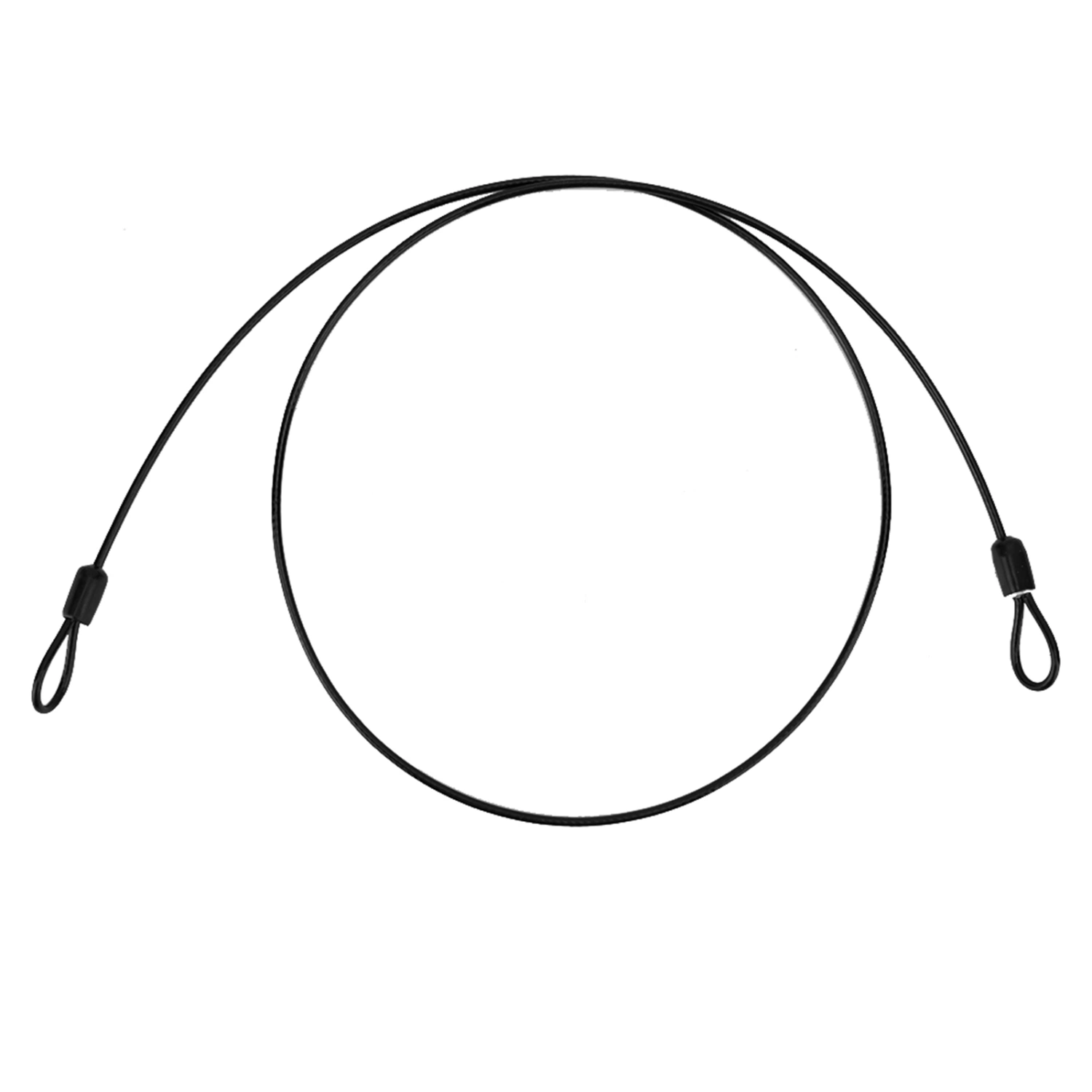 Cycling Sports Internal Steel Wire and External Plastic Security Loop Cable Bicycle Scooter Lock (Black)