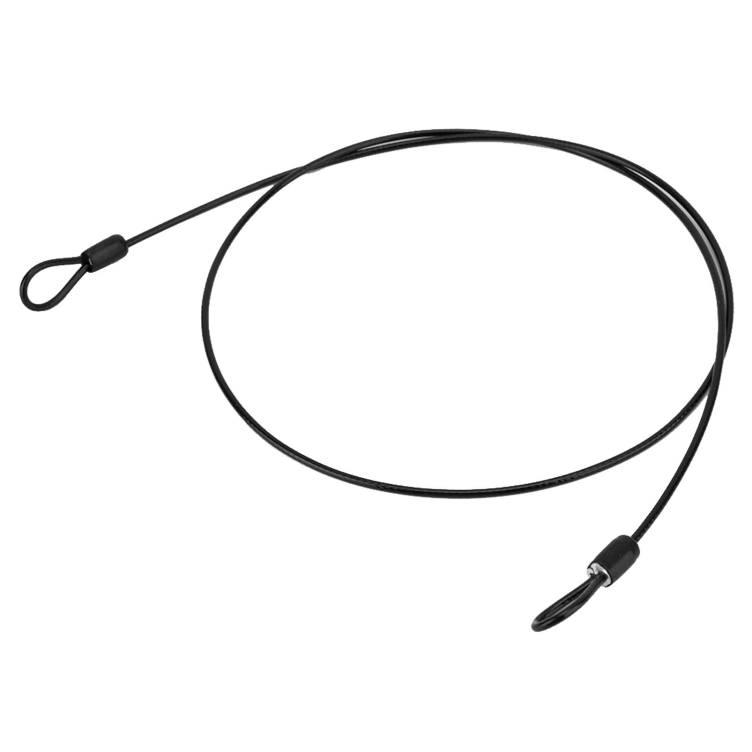 Cycling Sports Internal Steel Wire and External Plastic Security Loop Cable Bicycle Scooter Lock (Black)