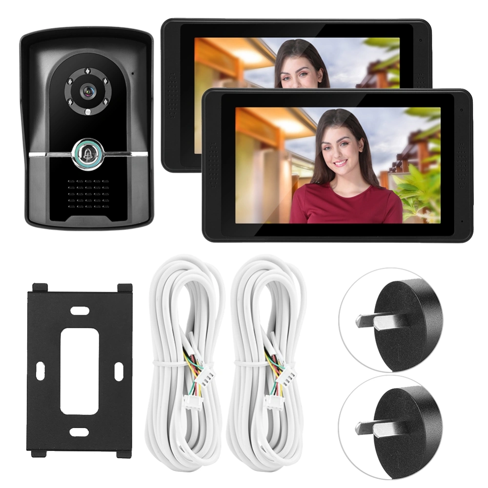 7 Inch HD Video Door Phone Doorbell Intercom Kit Home Gate Entry System 620FG12(AU Plug)