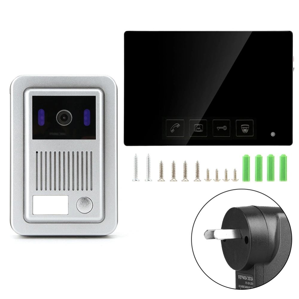 110-240V Wired Video Doorbell Color Access Control Security System(AU Plug)