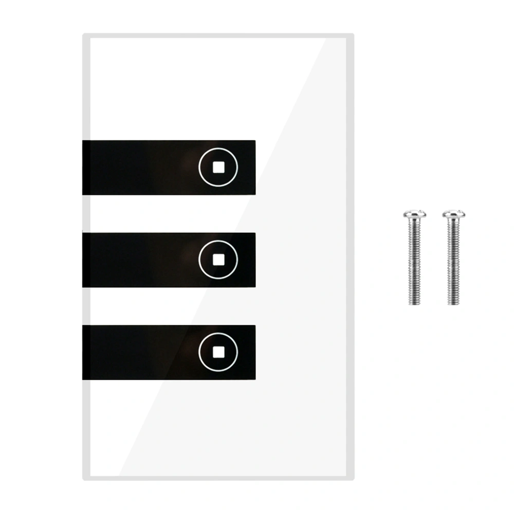 US WIFI Wireless Smart Switch Panel Touch LED Wall Light Switch Remote APP Control (3 Gang)