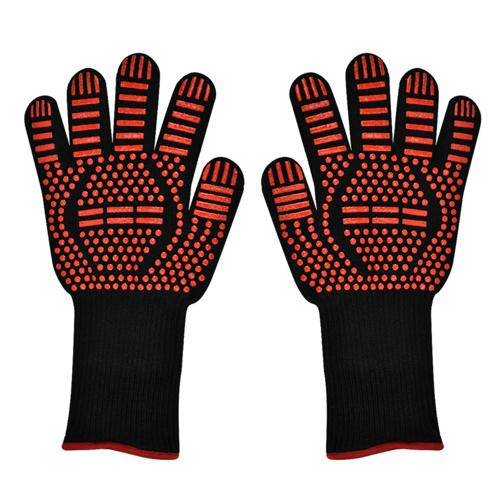 1 Pair of Fireproof High Temperature Resistant Microwave Oven Gloves Flame Retardant