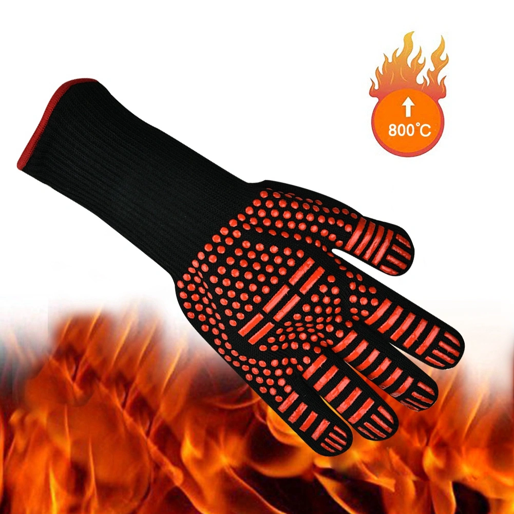 1 Pair of Fireproof High Temperature Resistant Microwave Oven Gloves Flame Retardant