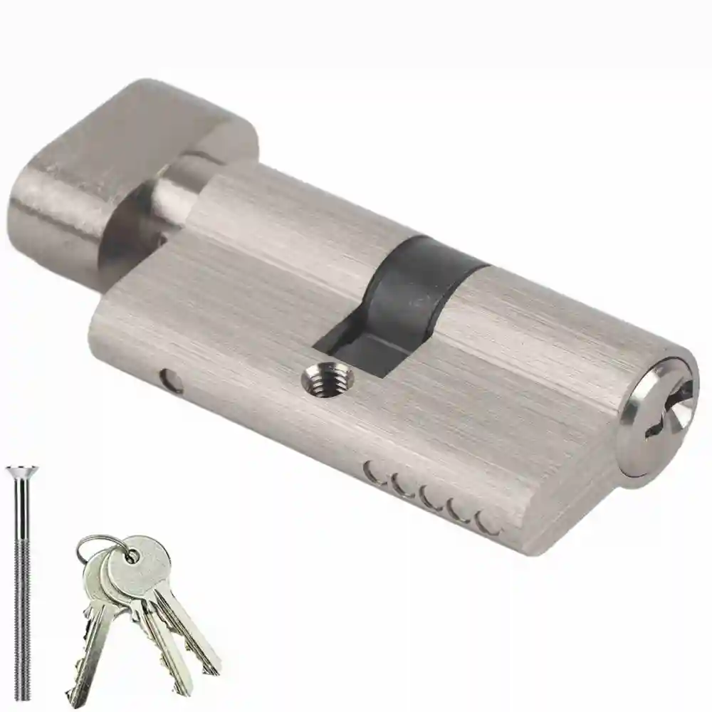 Copper Single Open Lock Cylinder Bedroom Door Lock Cylinder with Keys(L=60mm(30/30))