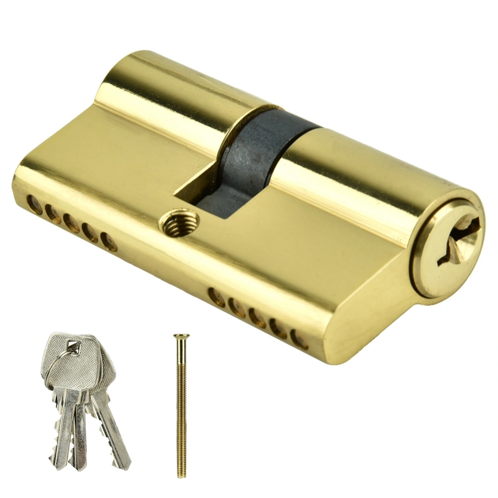 60mm Copper Dual Open Lock Cylinder Anti theft Door Lock Cylinder with Keys