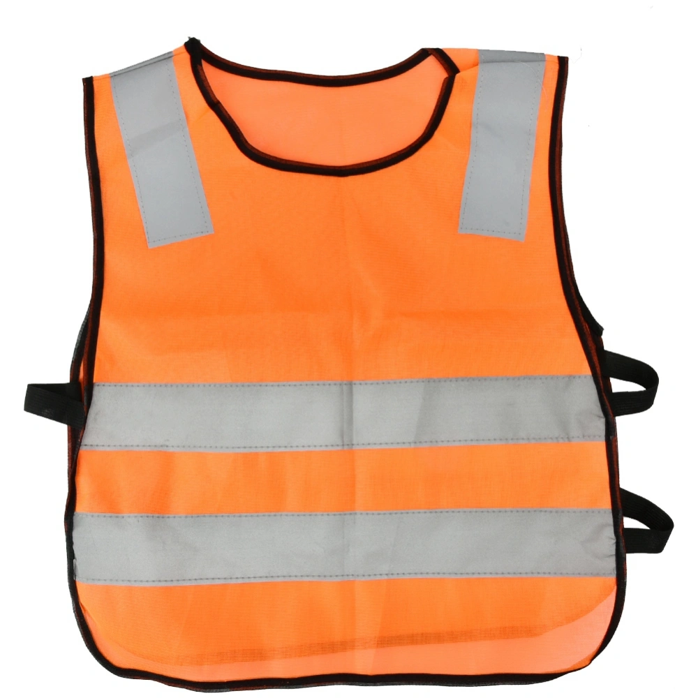 High Visibility Children Kid Reflective Traffic Safety Vest Night Walking(Reddish Orange)