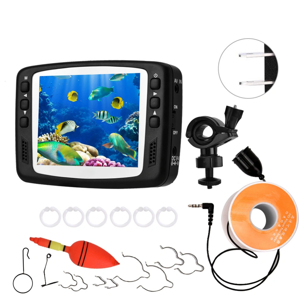 100-240V 3.5 Inch HD IR Night Vision Underwater Camera Color Diving Camera (15M,US Plug)