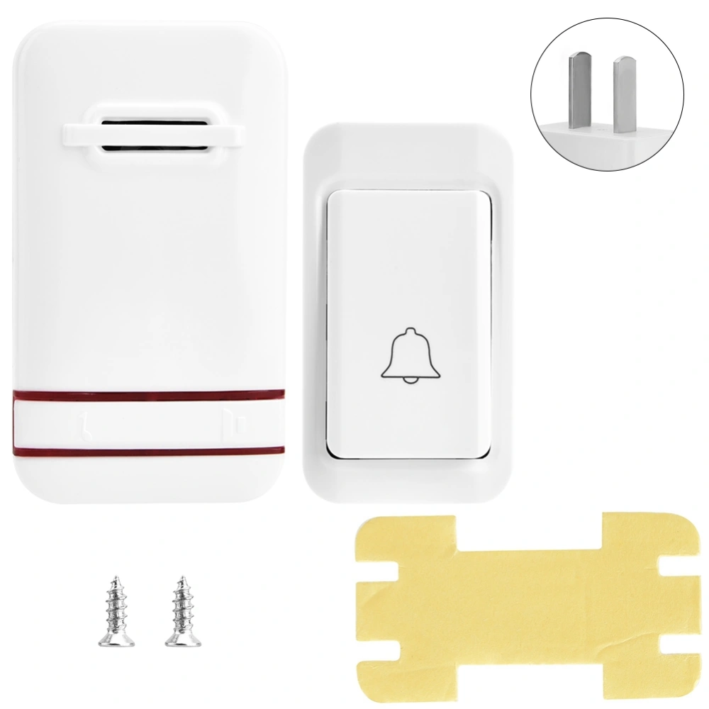 Self Generation Smart Wireless Doorbell Home Waterproof Door Bell Kit 38 Ringtones(US 100-240V)