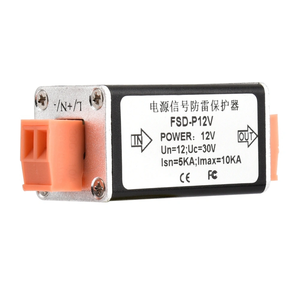 Single Channel Power Surge Protector Thunder Lighting Arrester Protection Device 12V