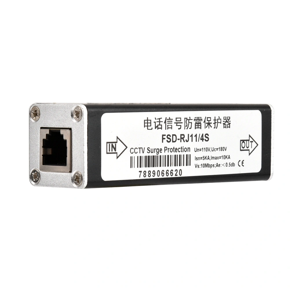 RJ11 Telephone Fax Surge Protector Lighting Thunder Arrester Protection Device 110V