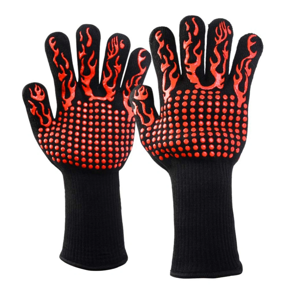 1472℉/800℃ Extreme Heat Resistant BBQ Gloves Anti slip Kitchen Oven Cooking Hot Mitts