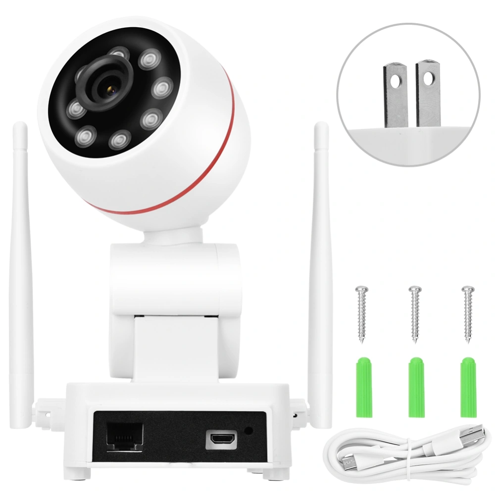 1080P Two Million Pixels Human Motion Detection PTZ WIFI Monitoring Camera US Plug 100-240V