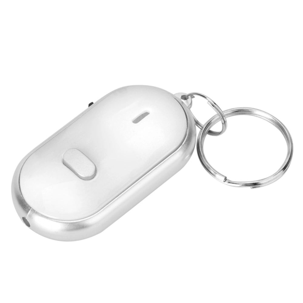 Anti Lost Alarm Key Finder Locator Bag Whistle Sound Control with Battery White