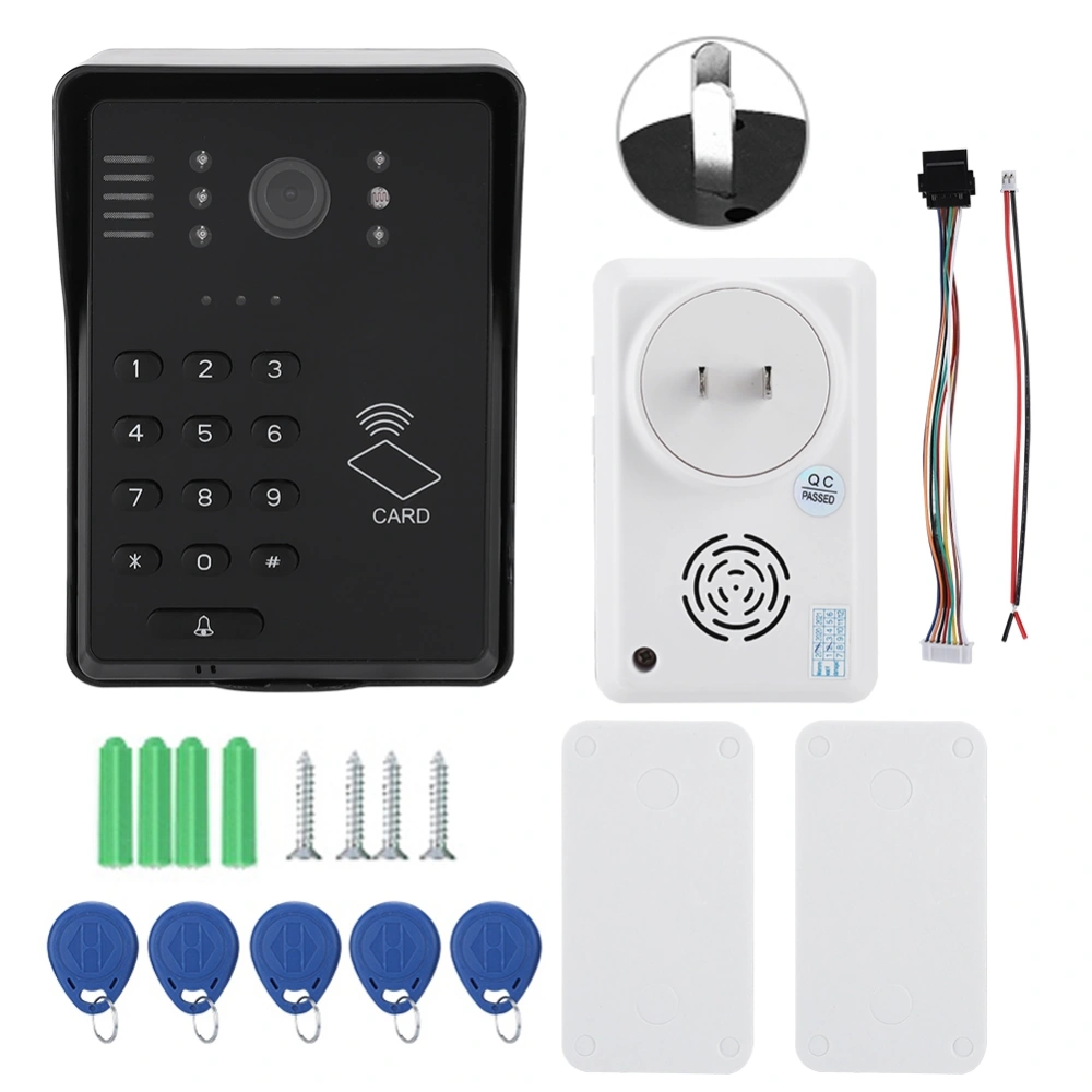 Wireless WIFI Smart Camera Door Bell Kit Touch Button Unlock Doorbell AU 110-240V