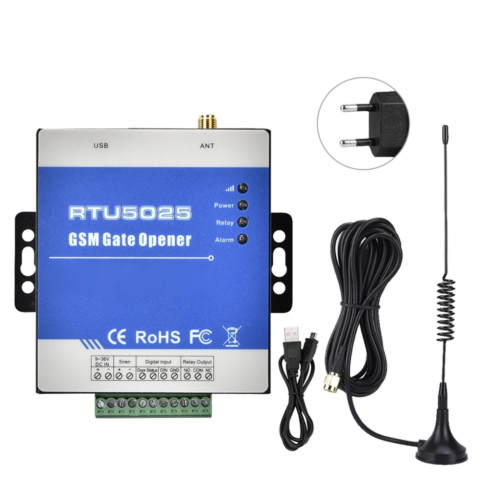 RTU5025 Wireless Remote GSM Gate Opener Operator Garage Door Access Controller (EU Plug)