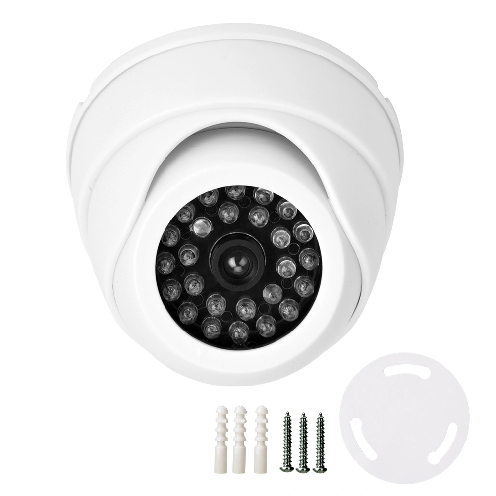 Dome Simulation Camera Dummy Fake Security Monitor Camera with LED Light