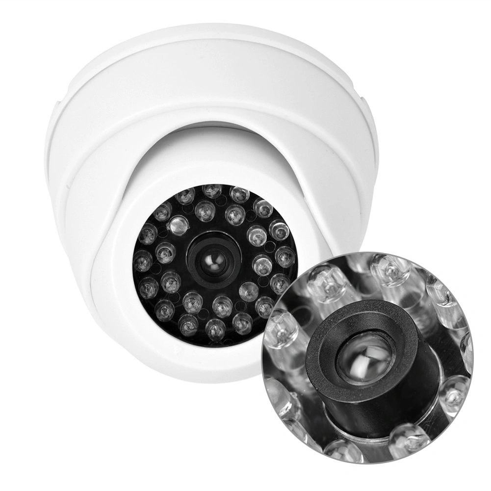 Dome Simulation Camera Dummy Fake Security Monitor Camera with LED Light