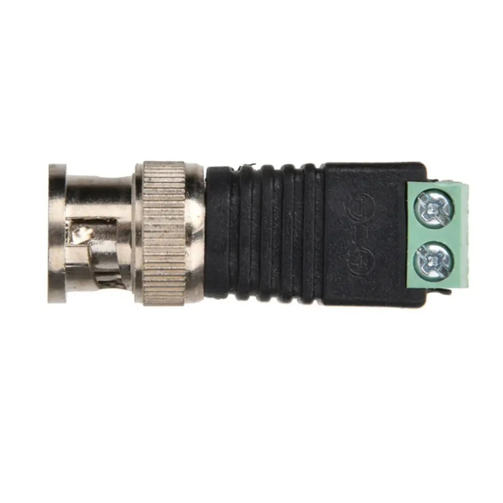 BNC Male Connector Screw Terminal Coax Video Balun Adapter