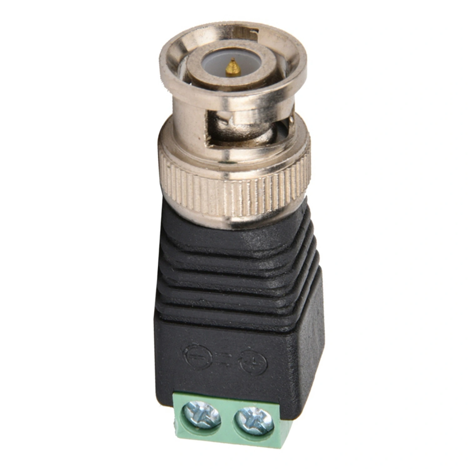 BNC Male Connector Screw Terminal Coax Video Balun Adapter