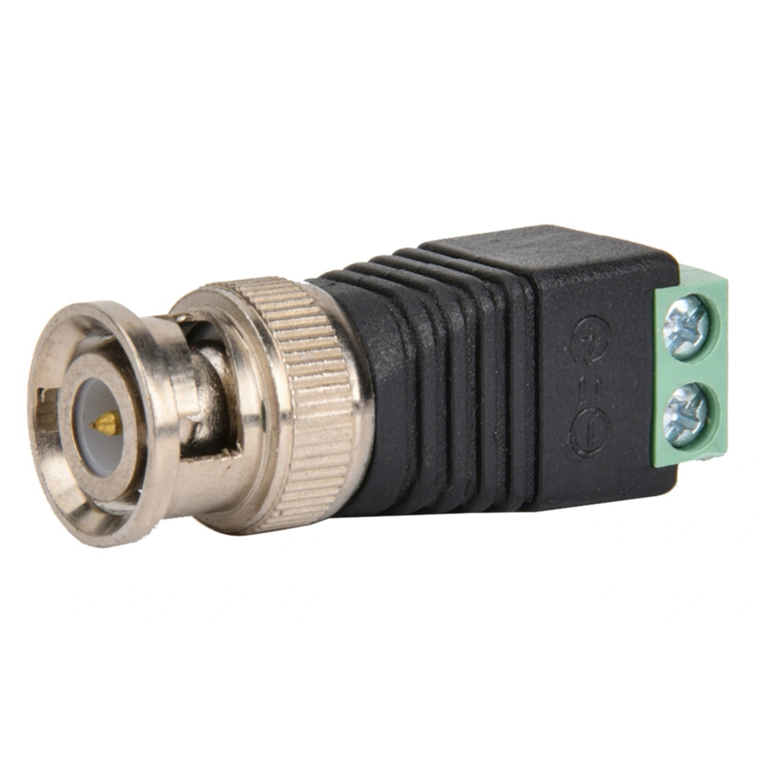 BNC Male Connector Screw Terminal Coax Video Balun Adapter