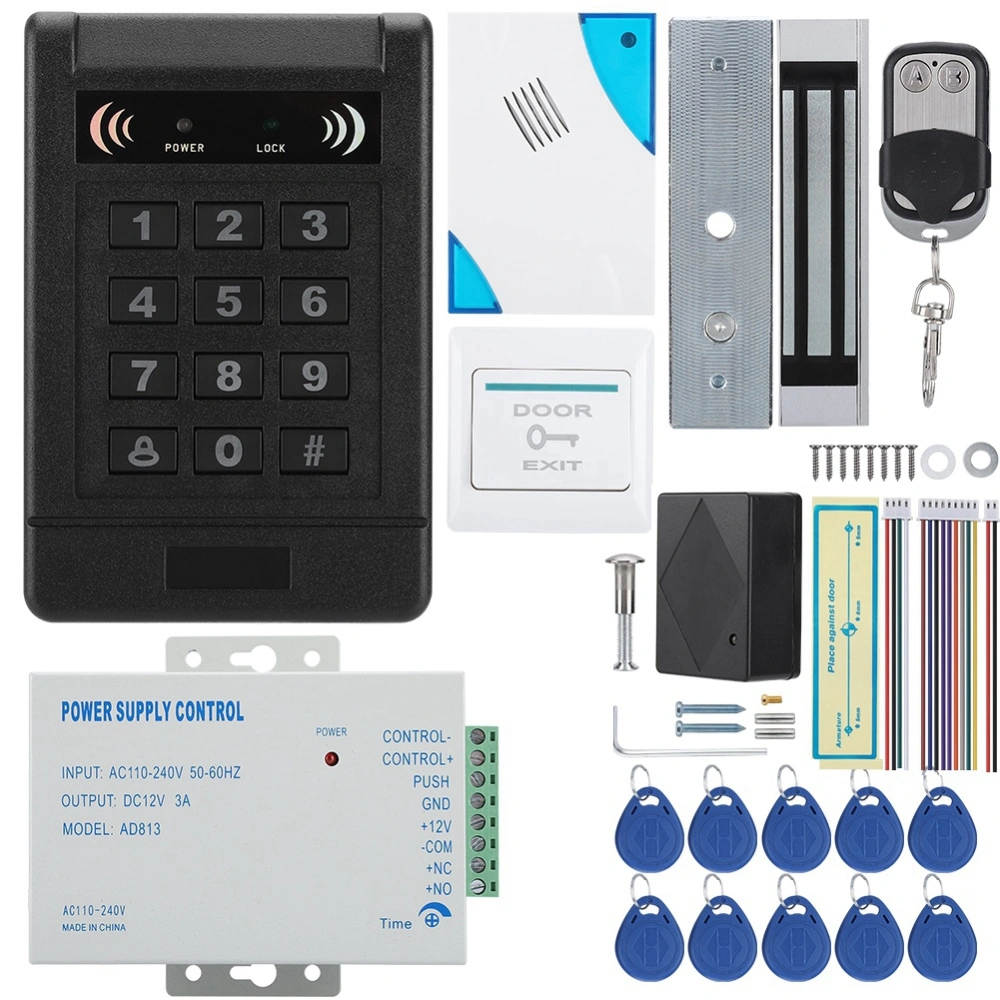 EM-ID Card Password Door Access Control Machine Magnetic Lock Remove Control Doorbell