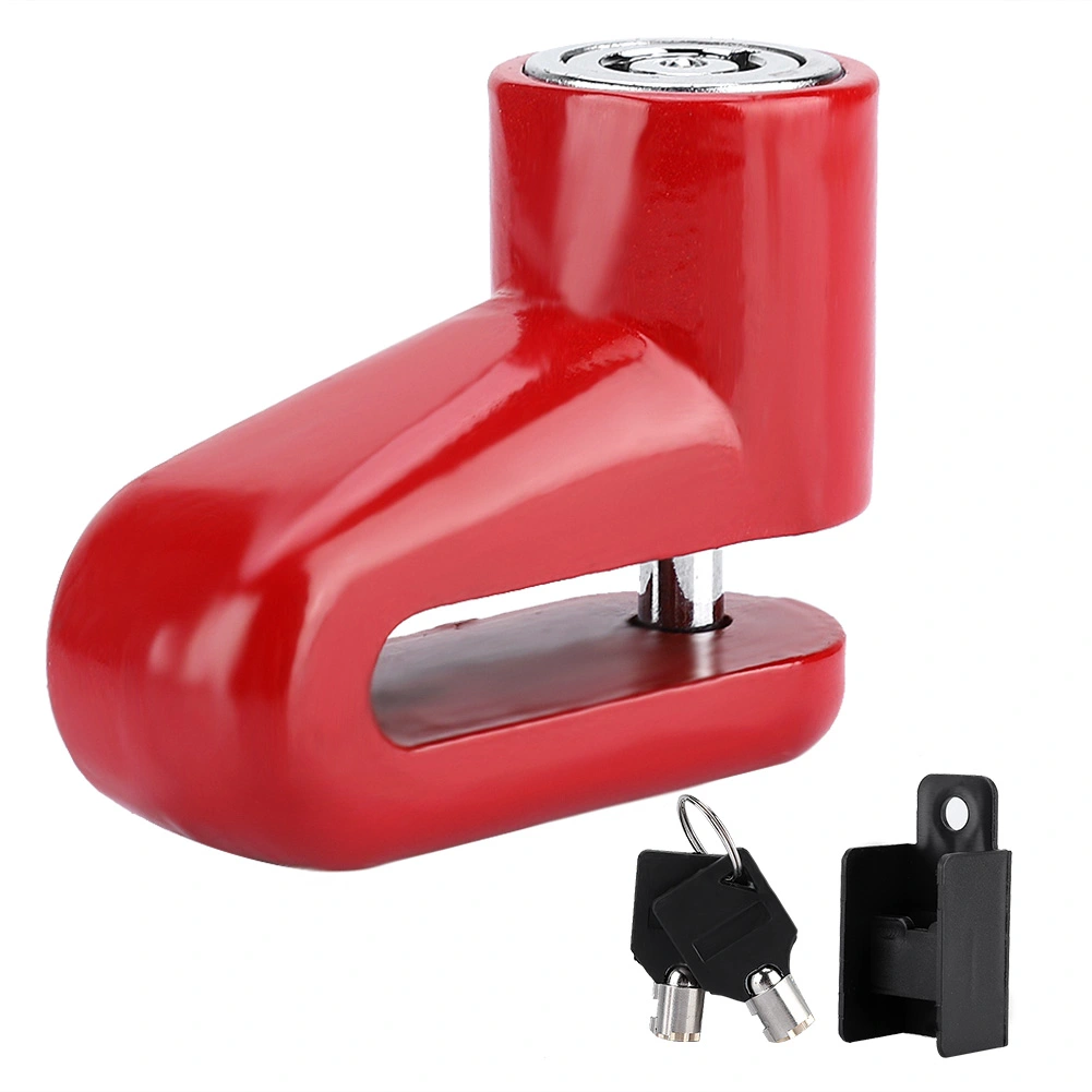 Security Scooter Motorcycle Bicycle Anti theft Heavy Duty Bike Brake Wheel Disc Rotor Lock Red