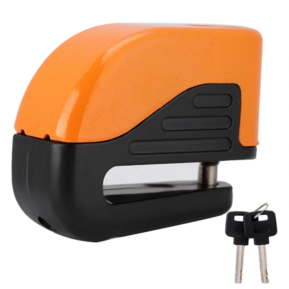 Motorcycle Scooter Bicycle Anti theft Disc Brake Lock Security Alarming System Orange