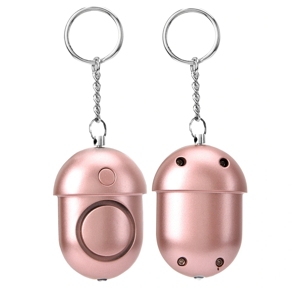 130db Personal Security Alarm Keychain Rosy Emergency Survival Anti rape Siren with LED