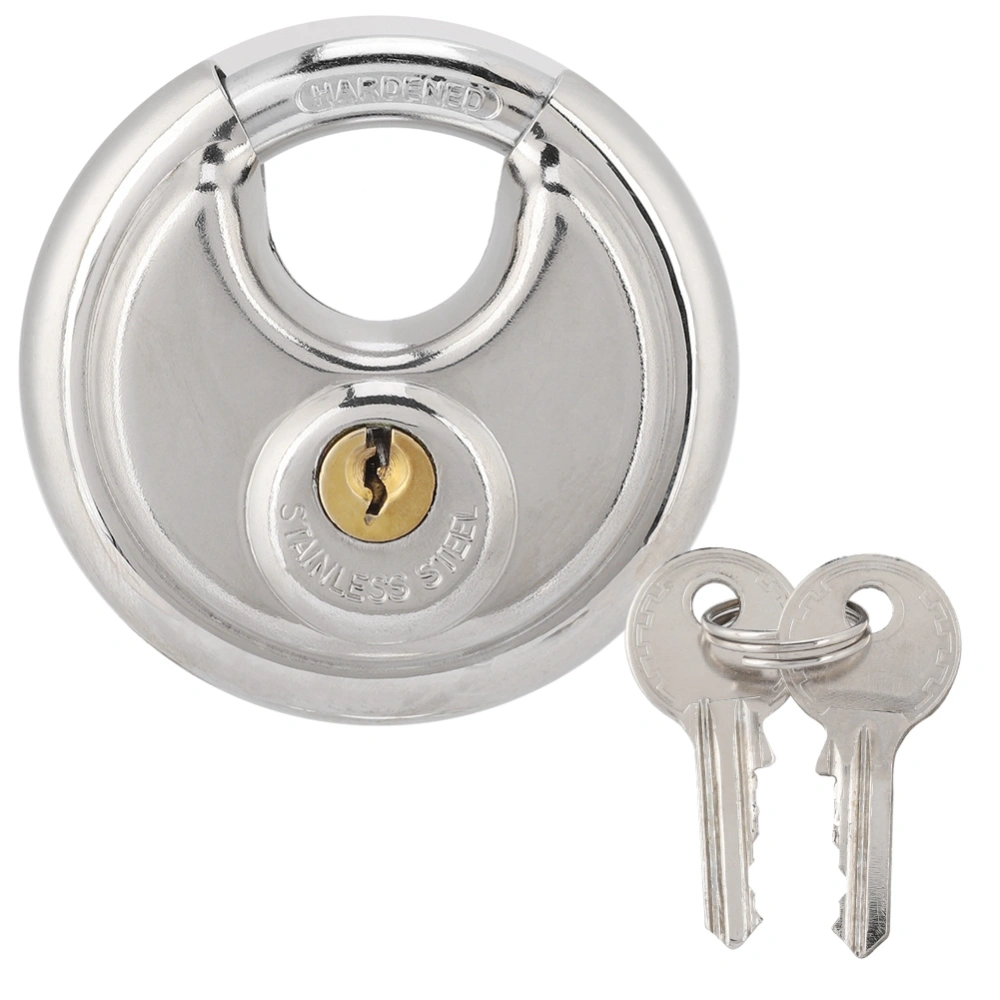 Stainless Steel Round shape Padlock Key for Outdoor Warehouse Fences Cabinet Locks